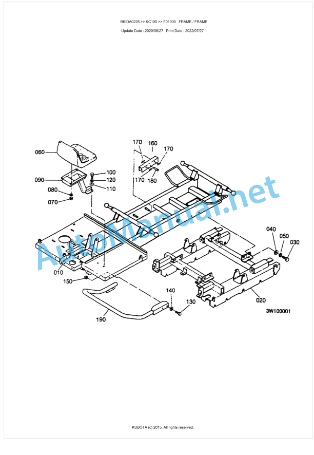 Kubota KC100 Parts Manual PDF BKIDA0225 1 Kubota KC100 Parts Manual PDF BKIDA0225