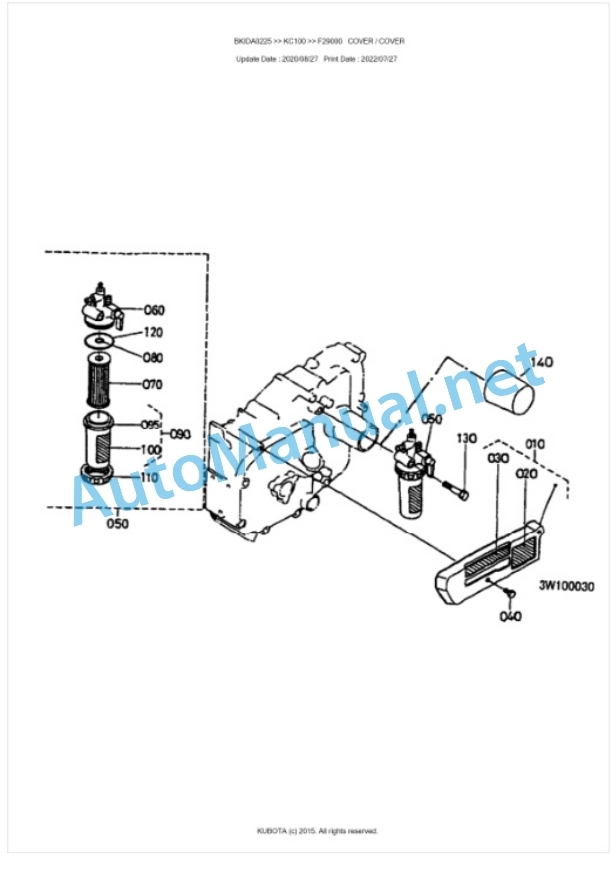 Kubota KC100 Parts Manual PDF BKIDA0225 4 Kubota KC100 Parts Manual PDF BKIDA0225-4