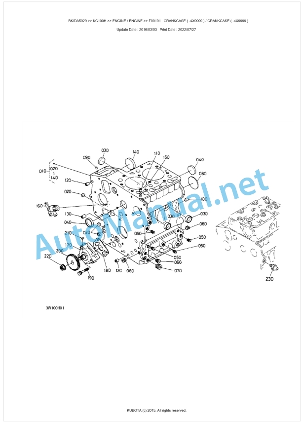 Kubota KC100H Parts Manual PDF BKIDA5029 1 Kubota KC100H Parts Manual PDF BKIDA5029