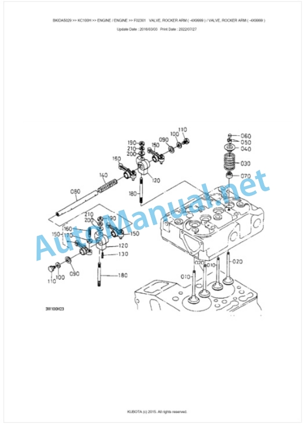 Kubota KC100H Parts Manual PDF BKIDA5029 3 Kubota KC100H Parts Manual PDF BKIDA5029-3