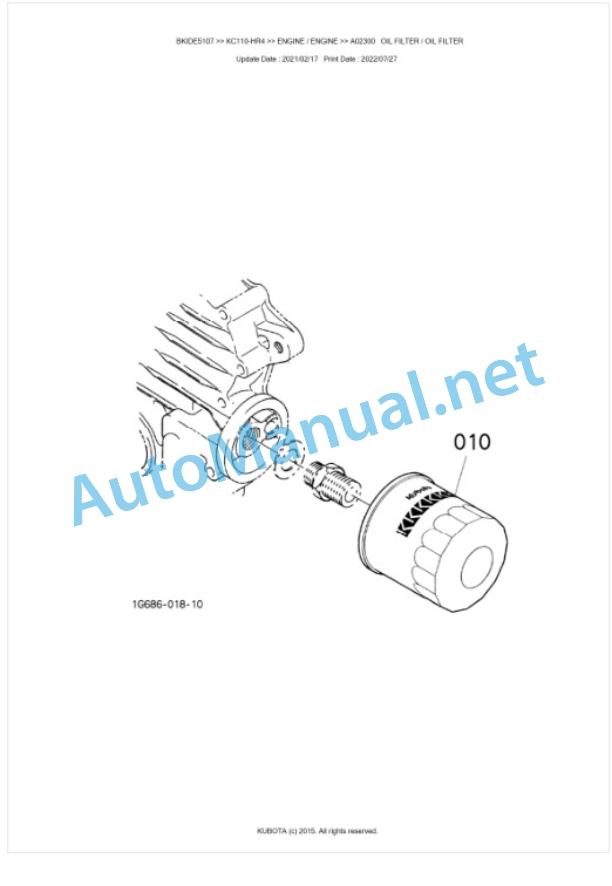 Kubota KC110-HR4 Parts Manual PDF BKIDE5107-3