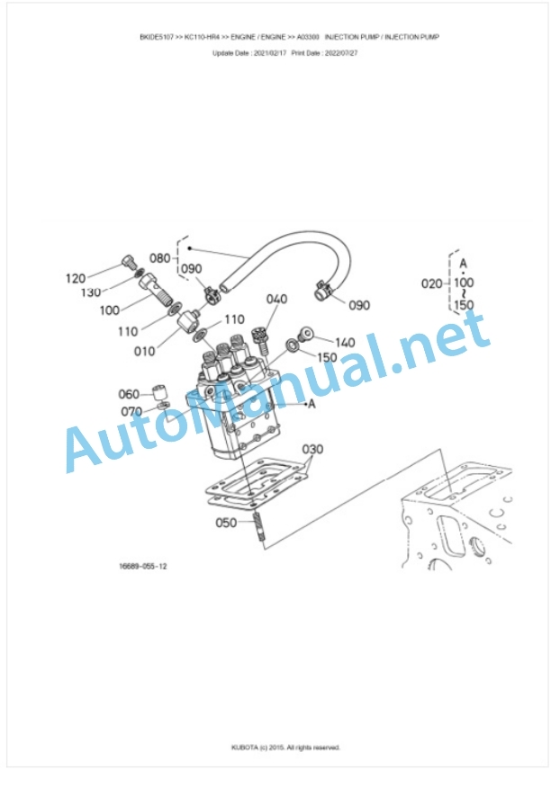 Kubota KC110-HR4 Parts Manual PDF BKIDE5107-4