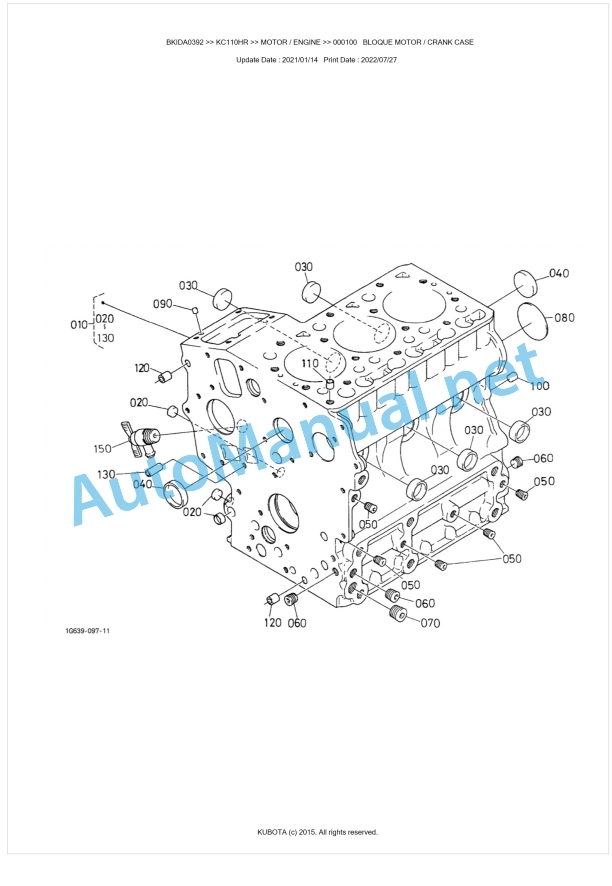 Kubota KC110HR Parts Manual PDF BKIDA0392 1 Kubota KC110HR Parts Manual PDF BKIDA0392