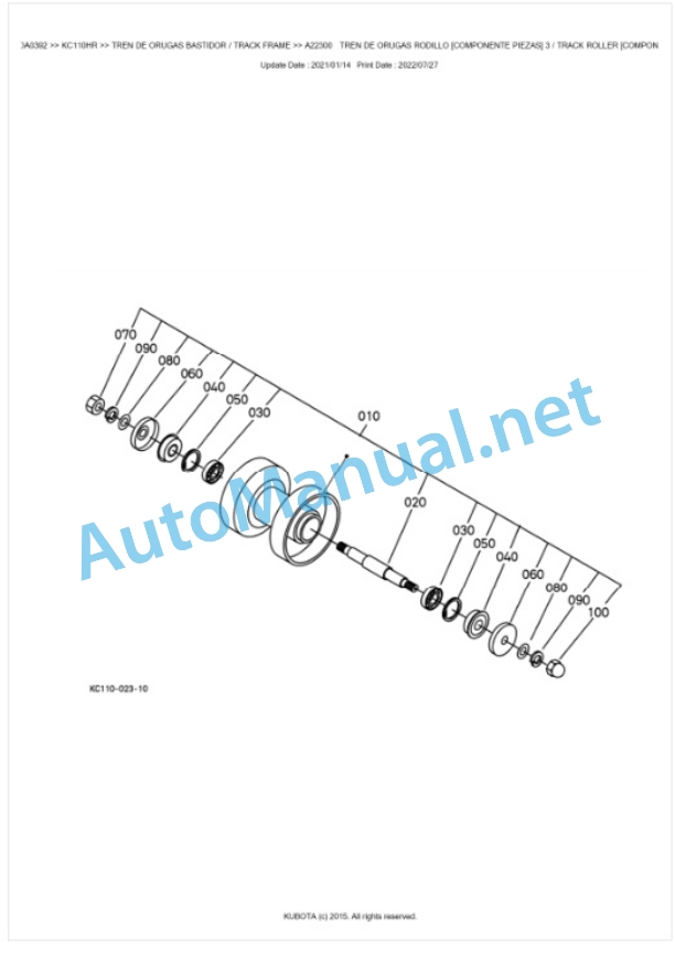 Kubota KC110HR Parts Manual PDF BKIDA0392 5 Kubota KC110HR Parts Manual PDF BKIDA0392-5