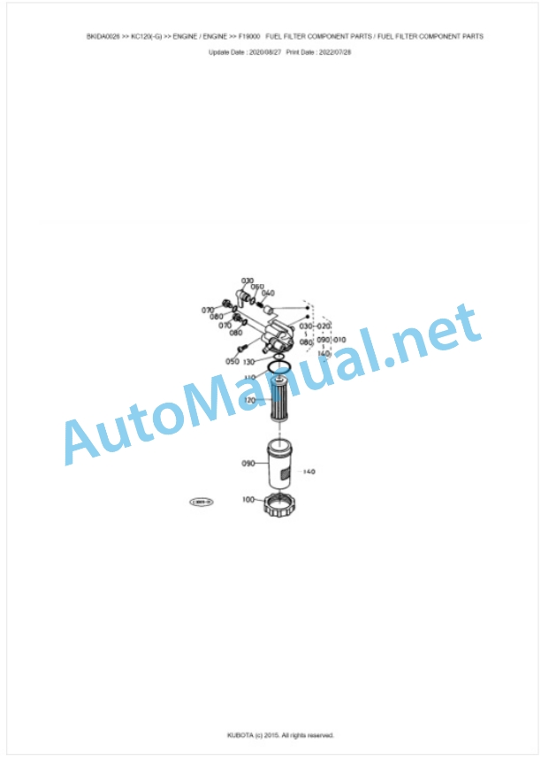 Kubota KC120(-G) Parts Manual PDF BKIDA0026 3 Kubota KC120(-G) Parts Manual PDF BKIDA0026-3