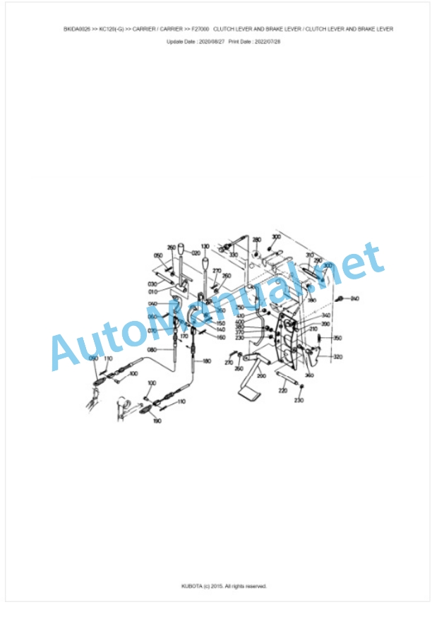 Kubota KC120(-G) Parts Manual PDF BKIDA0026 4 Kubota KC120(-G) Parts Manual PDF BKIDA0026-4