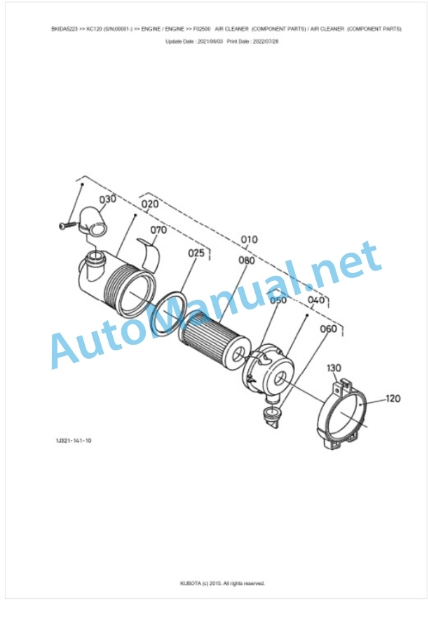 Kubota KC120 Parts Manual PDF BKIDA5223 3 Kubota KC120 Parts Manual PDF BKIDA5223-3