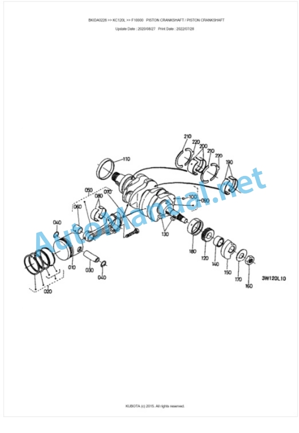 Kubota KC120L Parts Manual PDF BKIDA0226 2 Kubota KC120L Parts Manual PDF BKIDA0226-2