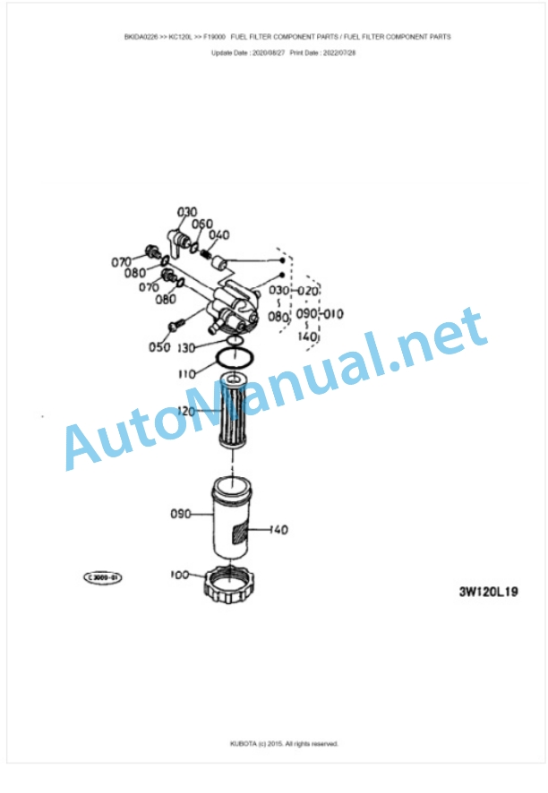 Kubota KC120L Parts Manual PDF BKIDA0226 3 Kubota KC120L Parts Manual PDF BKIDA0226-3