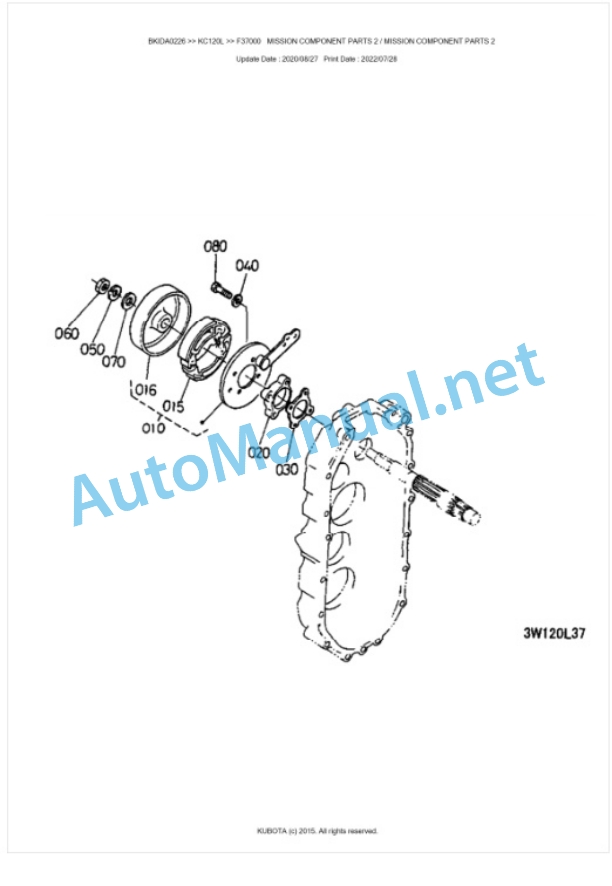 Kubota KC120L Parts Manual PDF BKIDA0226 5 Kubota KC120L Parts Manual PDF BKIDA0226-5