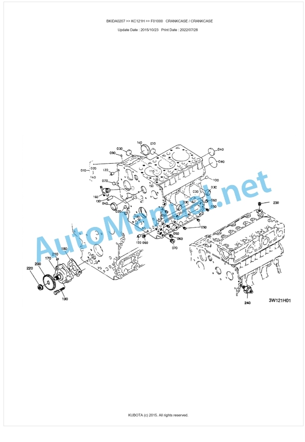 Kubota KC121H Parts Manual PDF BKIDA0207 1 Kubota KC121H Parts Manual PDF BKIDA0207