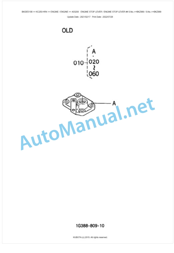 Kubota KC250-HR4 Parts Manual PDF BKIDE5108 4 Kubota KC250-HR4 Parts Manual PDF BKIDE5108-4