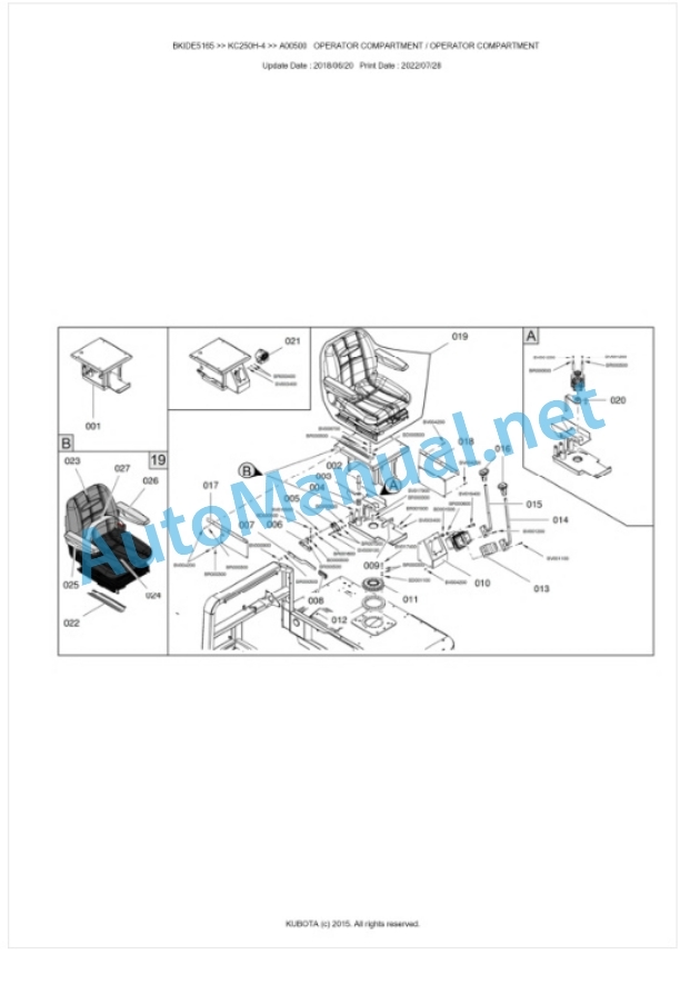 Kubota KC250H-4 Parts Manual PDF BKIDE5165 2 Kubota KC250H-4 Parts Manual PDF BKIDE5165-2