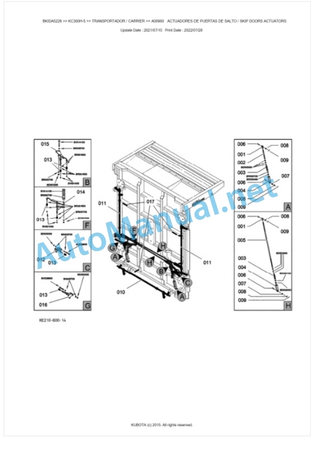 Kubota KC300H-5 Parts Manual PDF BKIDA5226 5 Kubota KC300H-5 Parts Manual PDF BKIDA5226-5