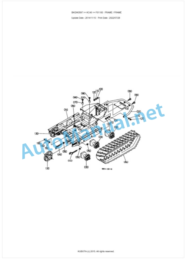 Kubota KC40 Parts Manual PDF BKIDK0597 4 Kubota KC40 Parts Manual PDF BKIDK0597-4
