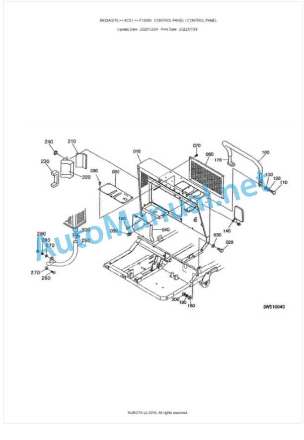 Kubota KC51 Parts Manual PDF BKIDA0275 3 Kubota KC51 Parts Manual PDF BKIDA0275-3