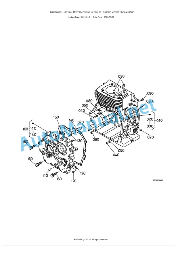 Kubota KC70 Parts Manual PDF BKIDA5018 1 Kubota KC70 Parts Manual PDF BKIDA5018
