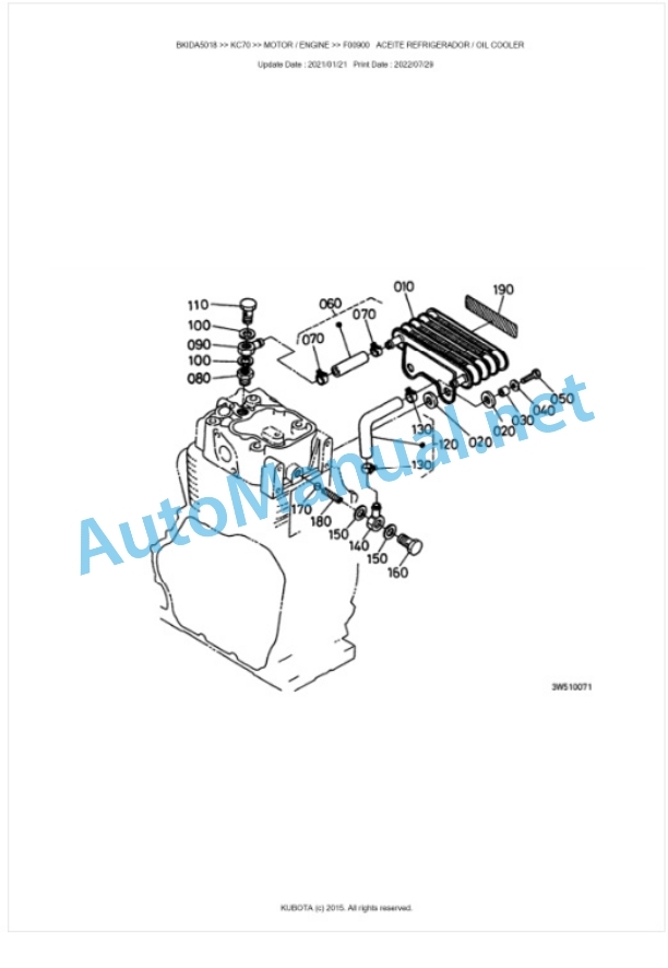 Kubota KC70 Parts Manual PDF BKIDA5018 2 Kubota KC70 Parts Manual PDF BKIDA5018-2