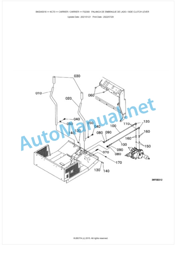 Kubota KC70 Parts Manual PDF BKIDA5018 4 Kubota KC70 Parts Manual PDF BKIDA5018-4