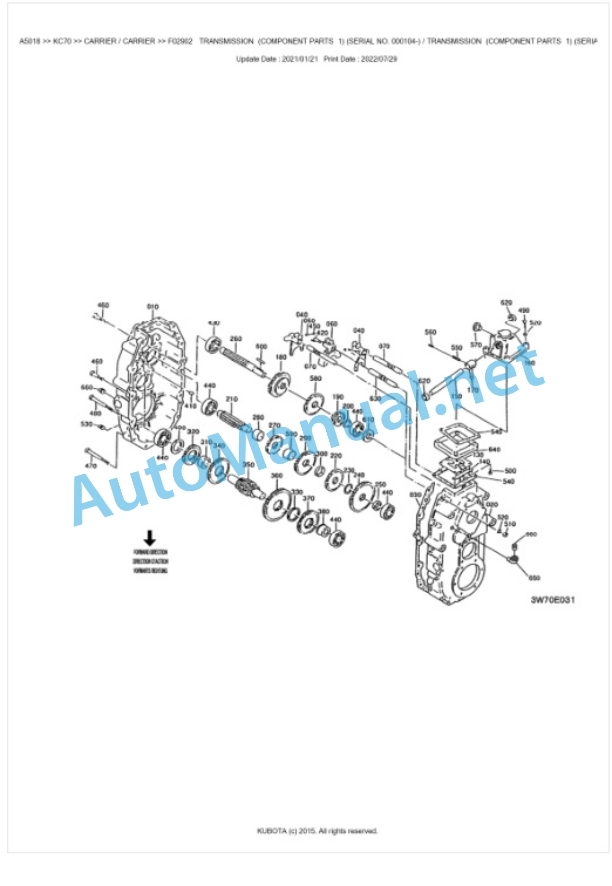 Kubota KC70 Parts Manual PDF BKIDA5018 5 Kubota KC70 Parts Manual PDF BKIDA5018-5