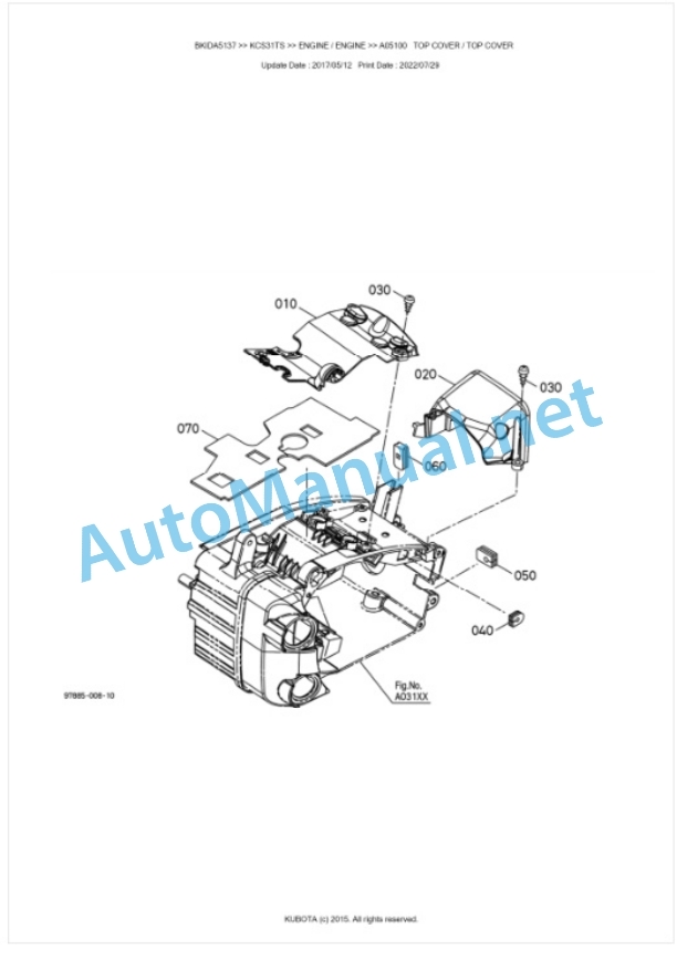 Kubota KCS31TS Parts Manual PDF BKIDA5137 4 Kubota KCS31TS Parts Manual PDF BKIDA5137-4