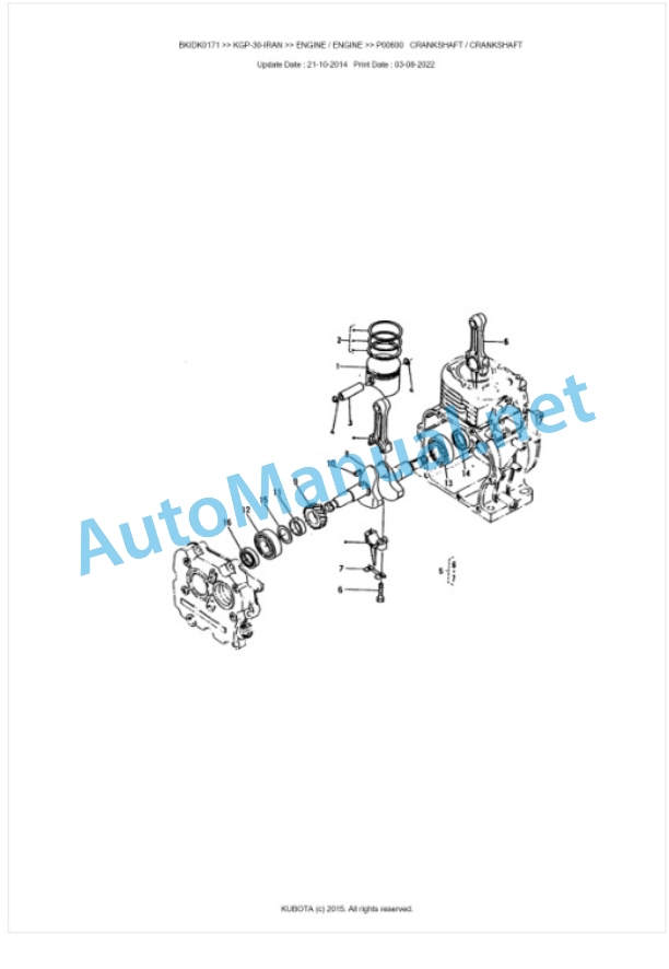 Kubota KGP-30-IRAN Parts Manual PDF BKIDK0171 3 Kubota KGP-30-IRAN Parts Manual PDF BKIDK0171-3