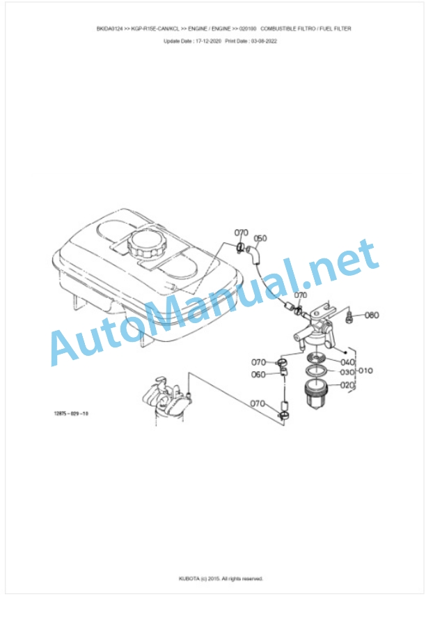 Kubota KGP-R15E-CAN, KGP-R15E-KCL Parts Manual PDF BKIDA0124 2 Kubota KGP-R15E-CAN, KGP-R15E-KCL Parts Manual PDF BKIDA0124-2