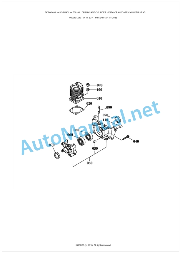 Kubota KGP10KII Parts Manual PDF BKIDK0403 1 Kubota KGP10KII Parts Manual PDF BKIDK0403