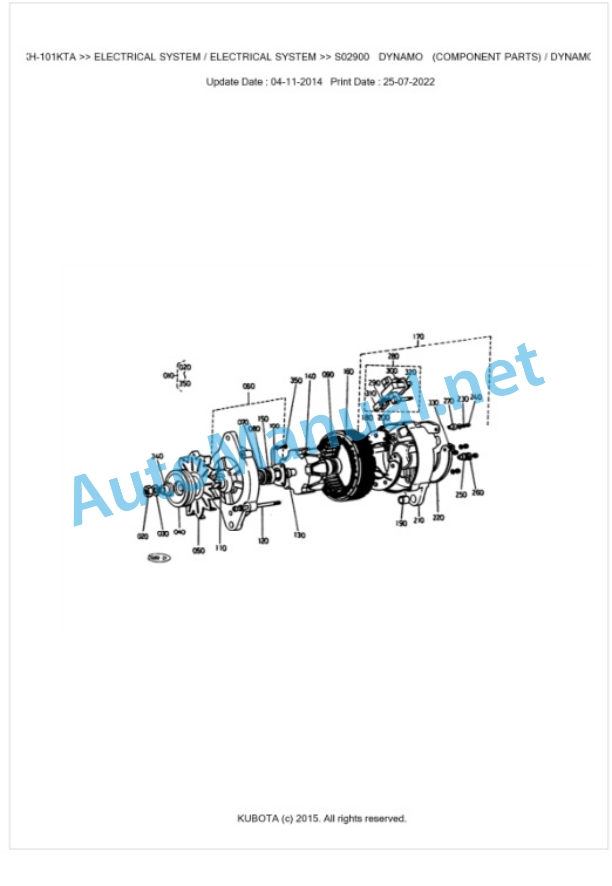 Kubota KH-101KTA Parts Manual PDF BKIDK0178 2 Kubota KH-101KTA Parts Manual PDF BKIDK0178-2