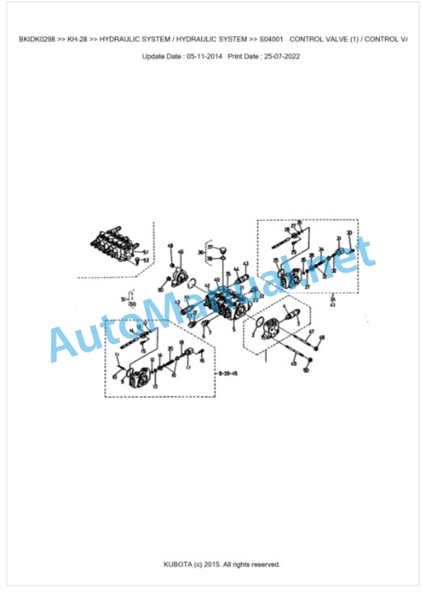 Kubota KH-28 Parts Manual PDF BKIDK0298 3 Kubota KH-28 Parts Manual PDF BKIDK0298-3