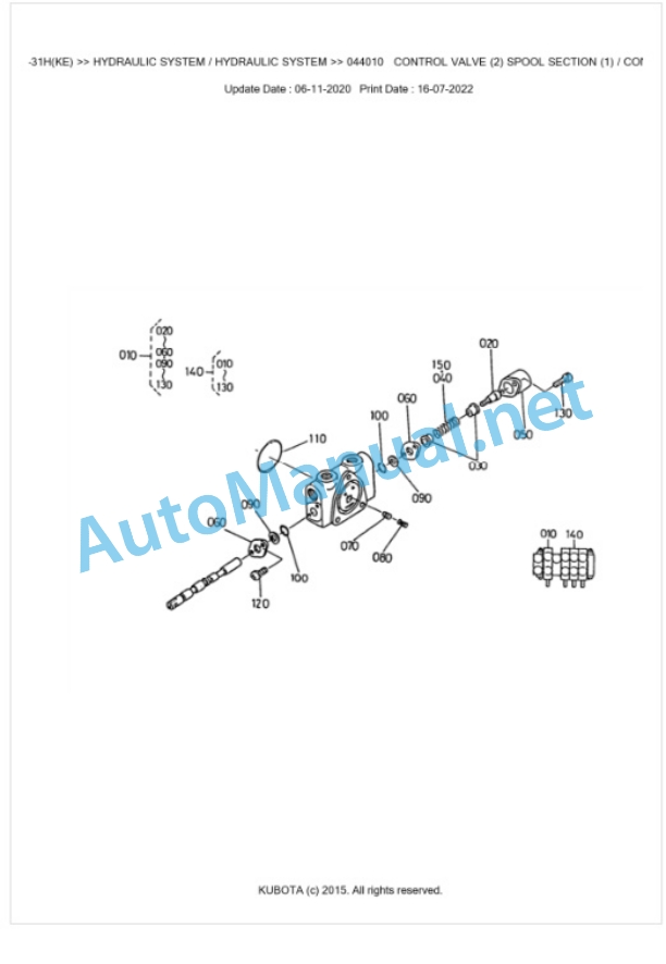 Kubota KH-31, KH-31KE, KH-31H, KH-31HKE Parts Manual PDF BKIDA0015 3 Kubota KH-31, KH-31KE, KH-31H, KH-31HKE Parts Manual PDF BKIDA0015-3