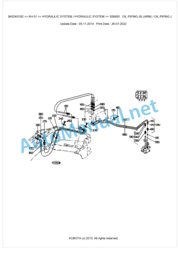 Kubota KH-51 Parts Manual PDF BKIDK0182 4 Kubota KH-51 Parts Manual PDF BKIDK0182-4