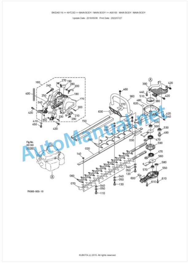 Kubota KHT23D Parts Manual PDF BKIDA5116 4 Kubota KHT23D Parts Manual PDF BKIDA5116-4