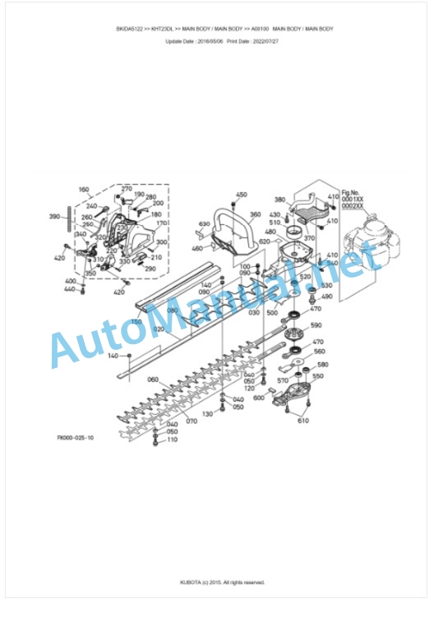 Kubota KHT23DL Parts Manual PDF BKIDA5122 4 Kubota KHT23DL Parts Manual PDF BKIDA5122-4