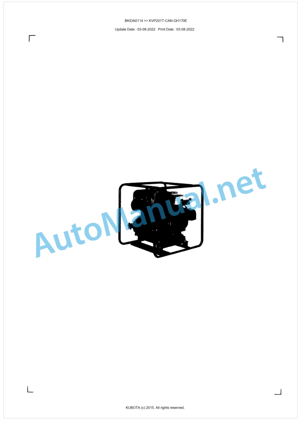 Kubota KVP201T-CAN-GH170E Parts Manual PDF BKIDA0114 1 Kubota KVP201T-CAN-GH170E Parts Manual PDF BKIDA0114