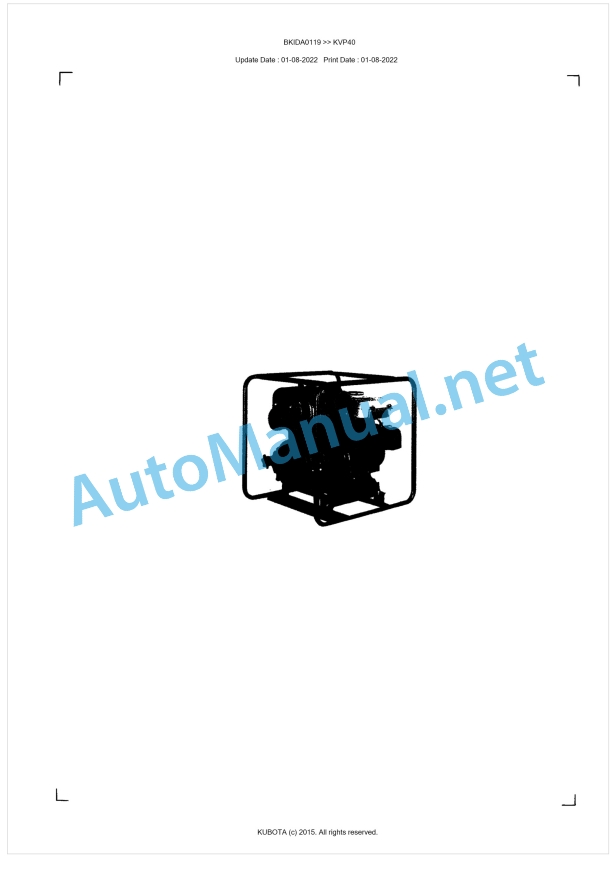 Kubota KVP40 Parts Manual PDF BKIDA0119 1 Kubota KVP40 Parts Manual PDF BKIDA0119