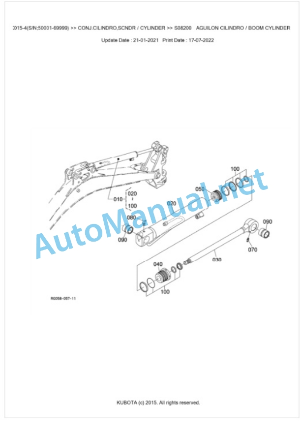 Kubota KX015-4 Parts Manual PDF BKIDA5044 4 Kubota KX015-4 Parts Manual PDF BKIDA5044-4