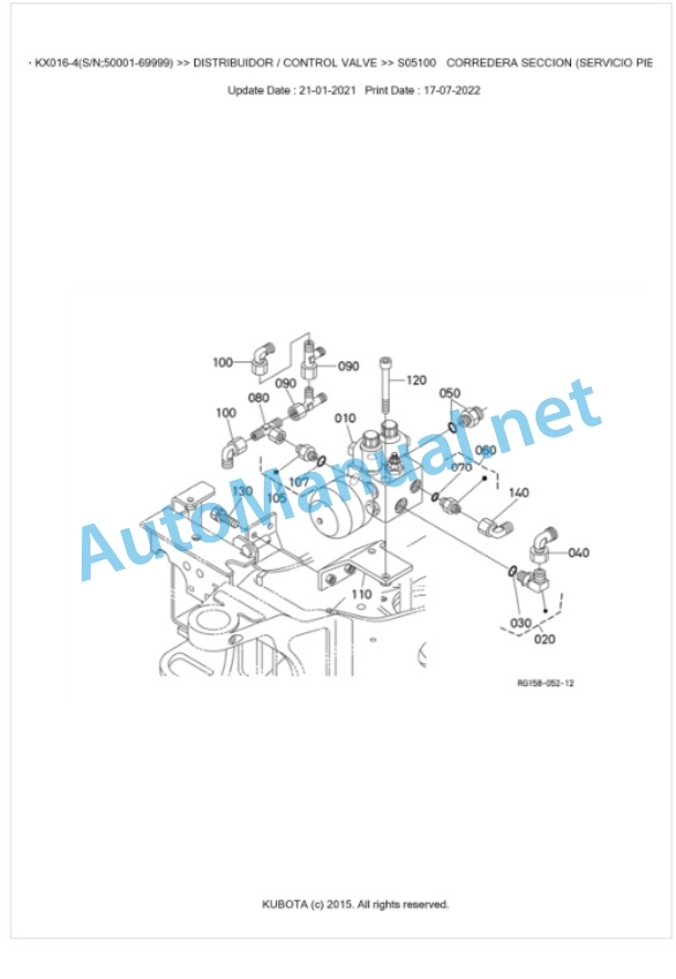 Kubota KX016-4 Parts Manual PDF BKIDA5045 3 Kubota KX016-4 Parts Manual PDF BKIDA5045-3