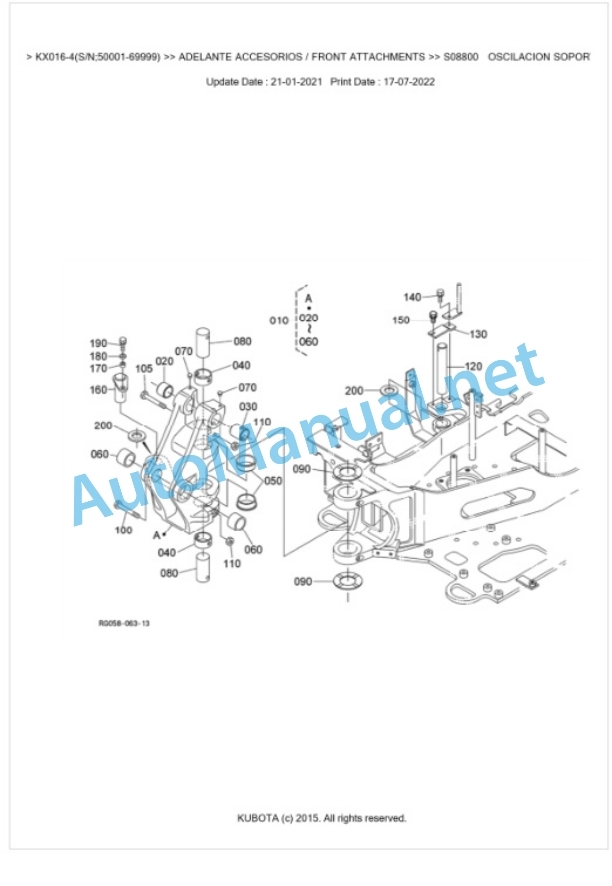 Kubota KX016-4 Parts Manual PDF BKIDA5045 4 Kubota KX016-4 Parts Manual PDF BKIDA5045-4