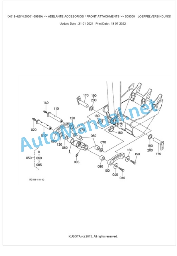 Kubota KX018-4 Parts Manual PDF BKIDA5046 4 Kubota KX018-4 Parts Manual PDF BKIDA5046-4