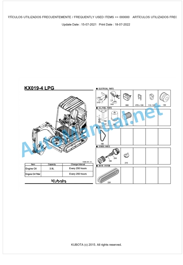 Kubota KX019-4 LPG.pdf Parts Manual PDF BKIDA5228 1 Kubota KX019-4 LPG.pdf Parts Manual PDF BKIDA5228