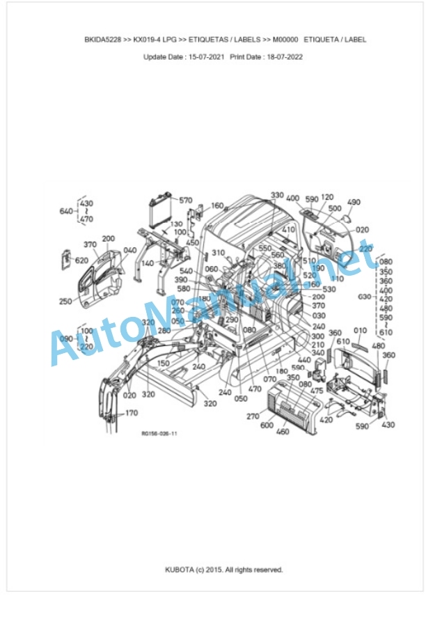 Kubota KX019-4 LPG.pdf Parts Manual PDF BKIDA5228 5 Kubota KX019-4 LPG.pdf Parts Manual PDF BKIDA5228-5