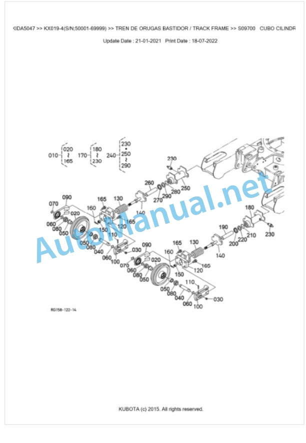 Kubota KX019-4 Parts Manual PDF BKIDA5047 4 Kubota KX019-4 Parts Manual PDF BKIDA5047-4
