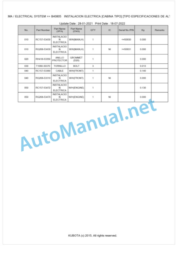 Kubota KX027-4 Parts Manual PDF BKIDK5177 2 Kubota KX027-4 Parts Manual PDF BKIDK5177-2