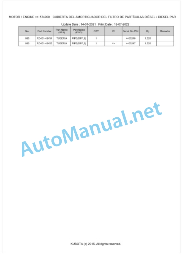 Kubota KX042-4 Parts Manual PDF BKIDA5136 2 Kubota KX042-4 Parts Manual PDF BKIDA5136-2