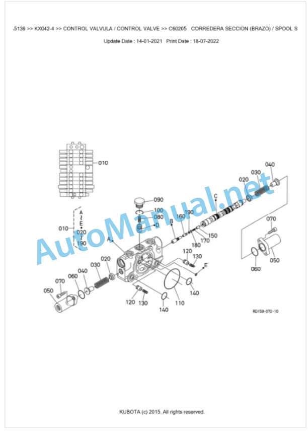 Kubota KX042-4 Parts Manual PDF BKIDA5136 3 Kubota KX042-4 Parts Manual PDF BKIDA5136-3