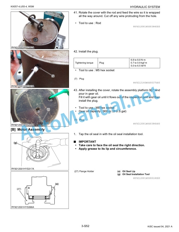 Kubota KX057-4, U55-4 Excavator Workshop Manual PDF 3 Kubota KX057-4, U55-4 Excavator Workshop Manual PDF-3