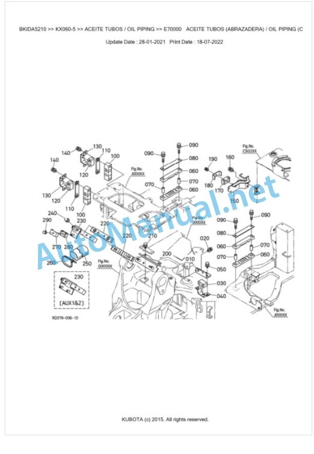 Kubota KX060-5 Parts Manual PDF BKIDA5210 4 Kubota KX060-5 Parts Manual PDF BKIDA5210-4