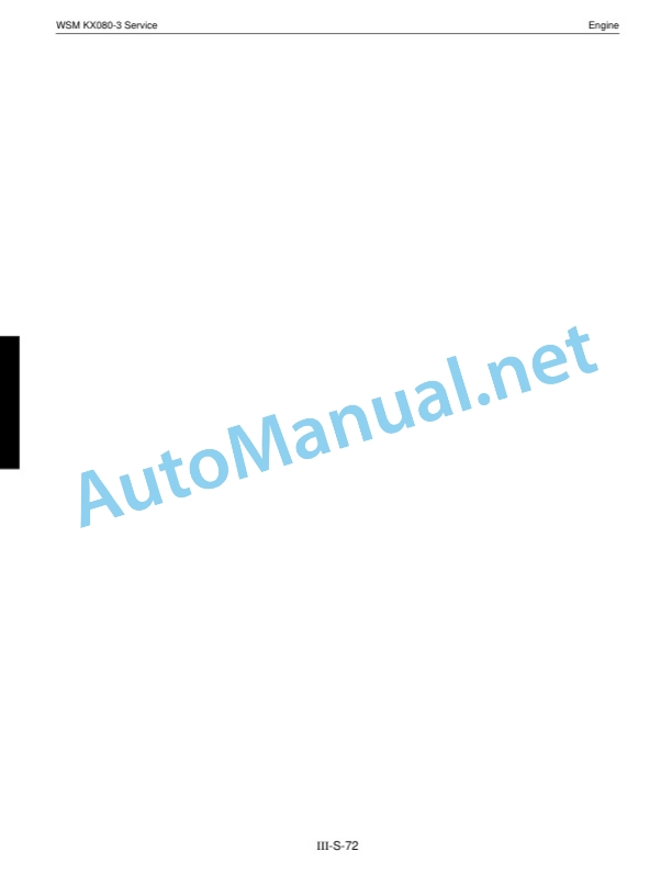 Alternative view of Kubota KX080-3 Excavator Workshop Manual PDF