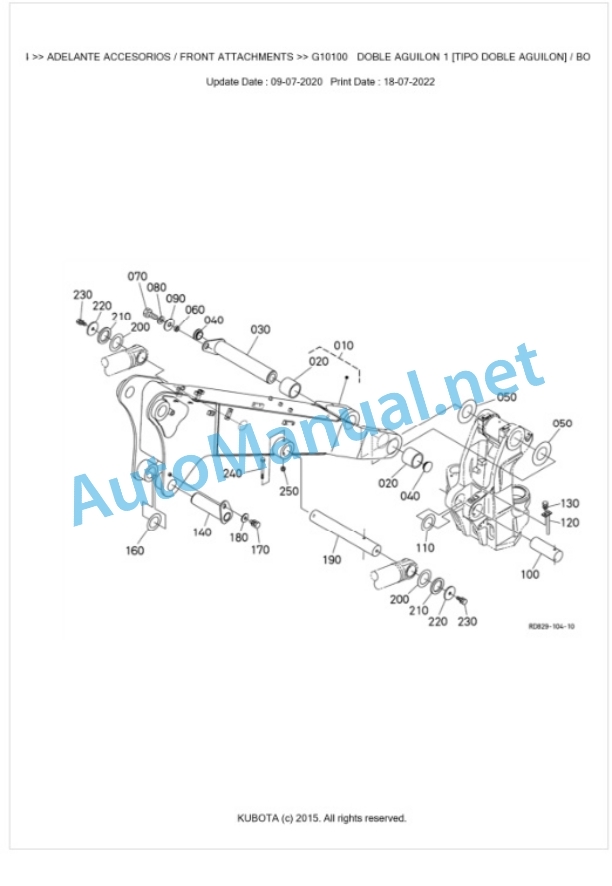 Kubota KX080-4 Parts Manual PDF BIKIDK5048-5